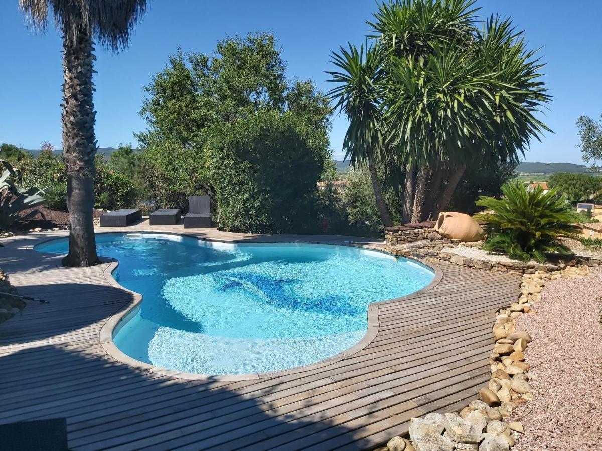 Beautiful Villa With A Stunning View Roujan Экстерьер фото