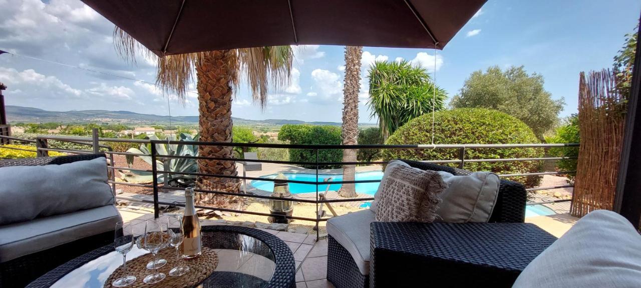 Beautiful Villa With A Stunning View Roujan Экстерьер фото