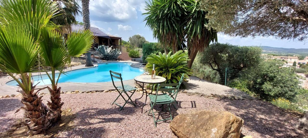 Beautiful Villa With A Stunning View Roujan Экстерьер фото